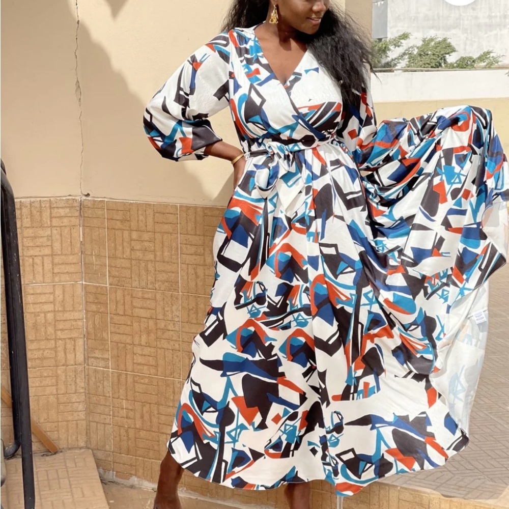 Diarrablu Abstract Print Maxi Dress